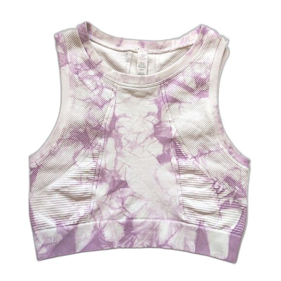 aerie Tops - Offline Aerie Sports Bra Womens XS Pink Tie Dye Crop Tank Gym Workout Yoga Run